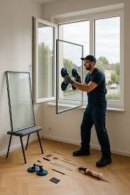 Expert vitrier Waremme réalisant le remplacement de double vitrage après un bris de glace pour une isolation thermique optimale